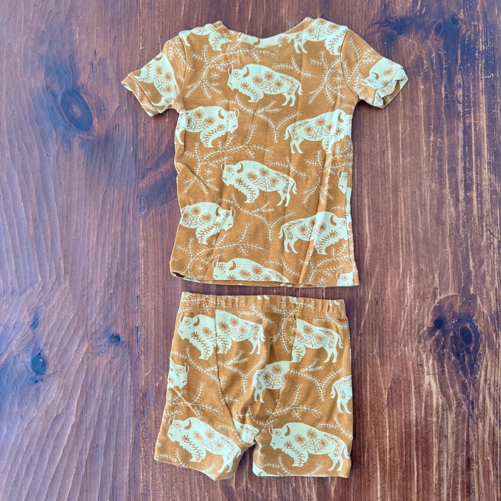 NWOT kate quinn Retro Western Short Sleeve Pajama Set 3T - Picture 2 of 3